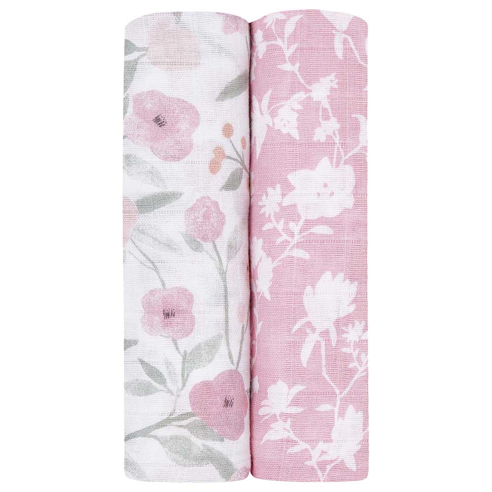 Aden Anais Cotton Muslin Large Swaddles Pack of 2 Ma Fleur