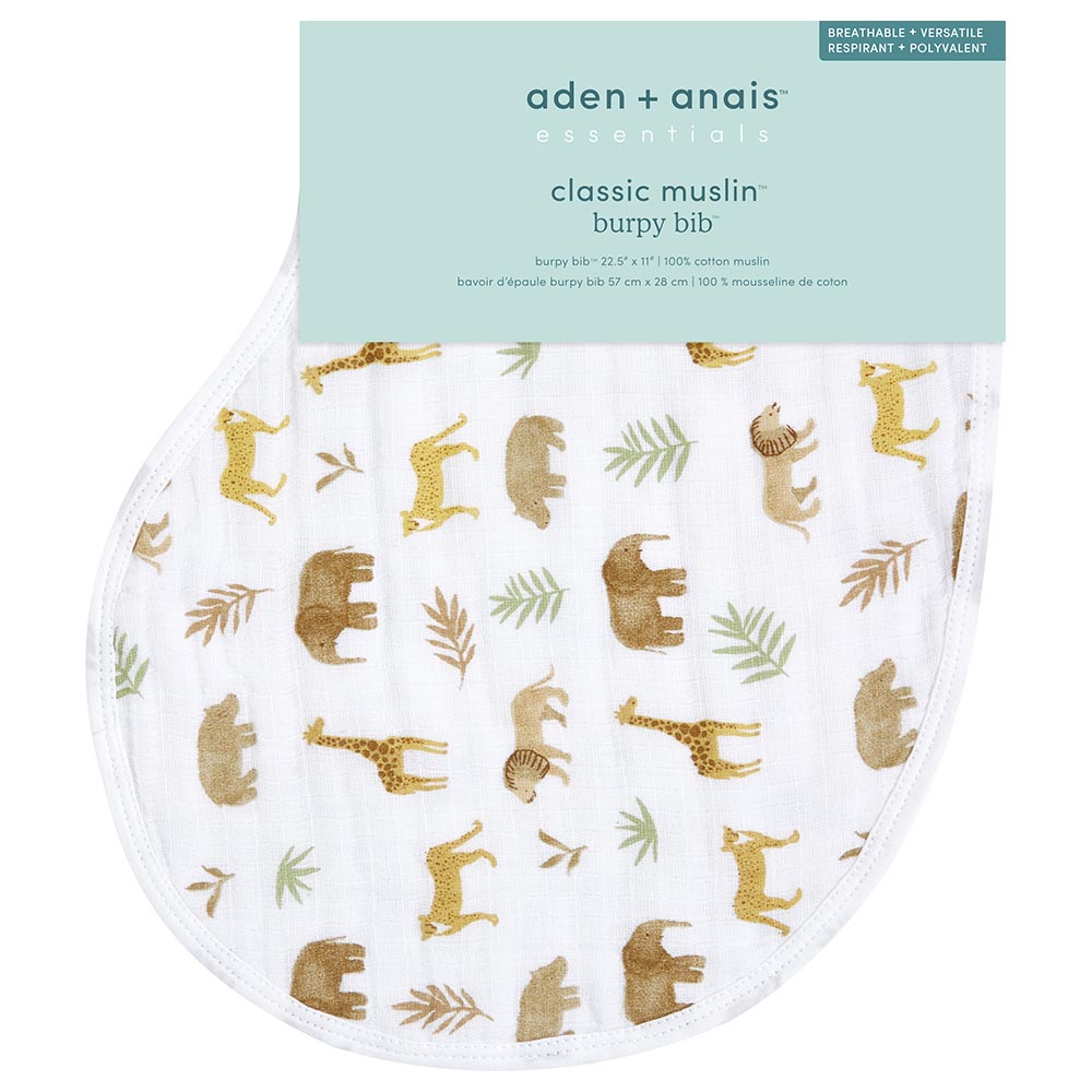 Aden + Anais - Essentials Cotton Baby Burpy Bib - Tanzania