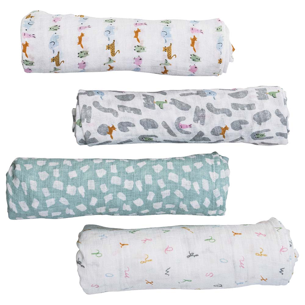 Buy Aden Anais Muslin Swaddle Blanket Pack of Alphabet
