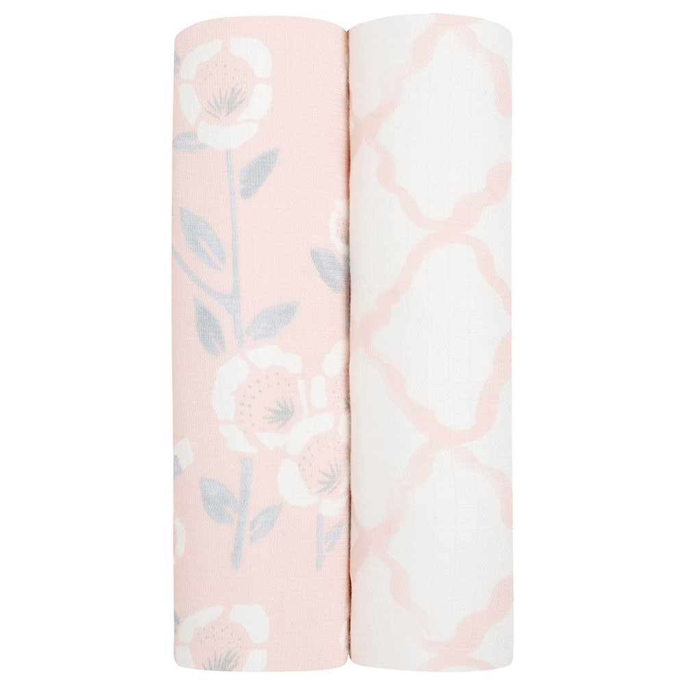 Aden + Anais Silky Soft Swaddle Blanket Pack of 2 Stencil