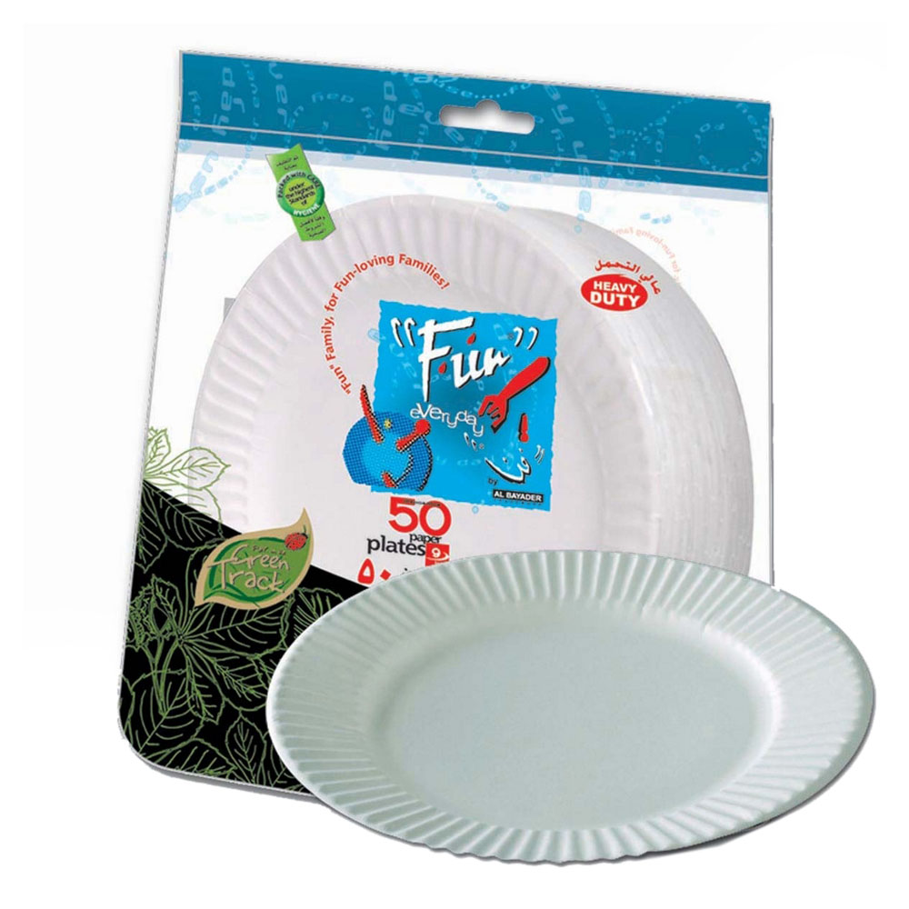 Fun Everyday HeavyDuty Paper Plate Large 9 Inch Pack Of 50 Buy at