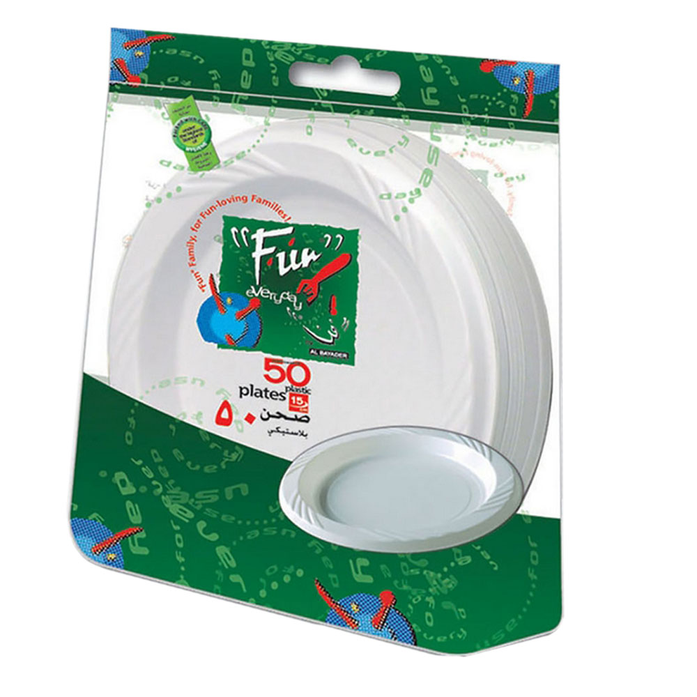 Fun - Everyday Disposable Plastic Plate Set Small 15 cm Pack Of 50
