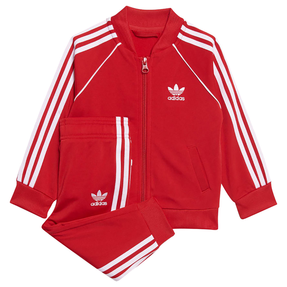 Adidas 2Pc Set Kids Tracksuit Red