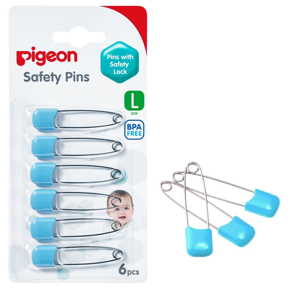 Pigeon - Safety Pins Large 6pc/Card