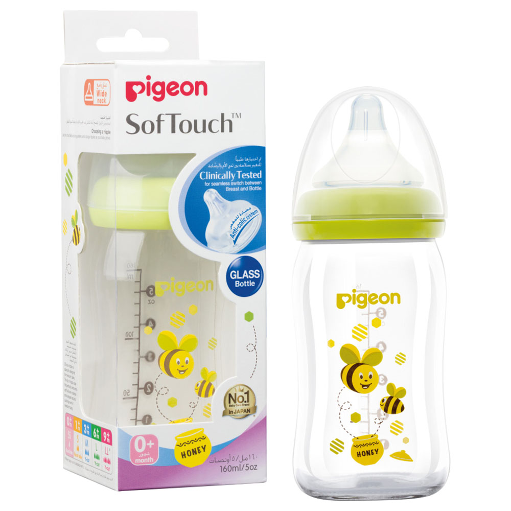 Pigeon wide sales neck glass bottle