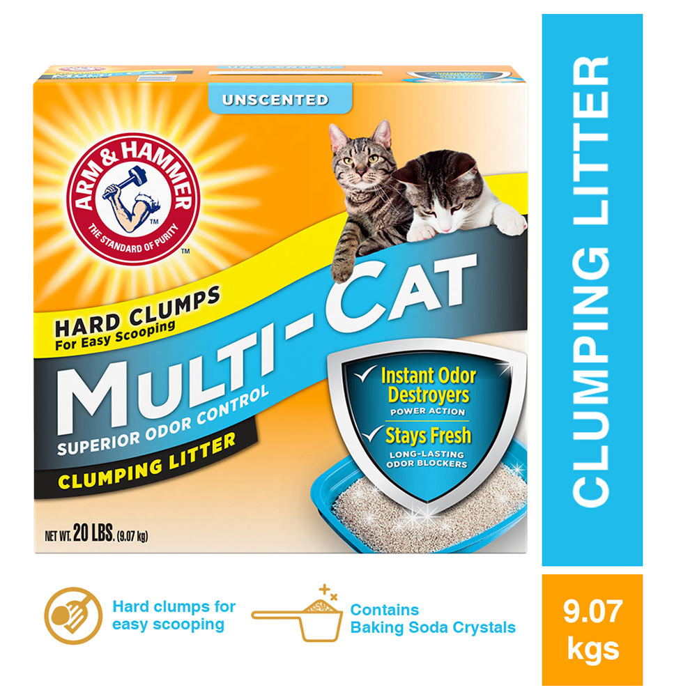 Arm & Hammer Unscented MultiCat Clumping Litter 9.07g Buy at Best Price from Mumzworld