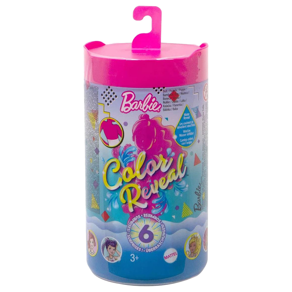 Barbie Chelsea Color Reveal Color Block Doll w 6 Surprises