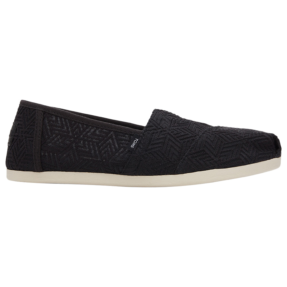 Black toms with laces store