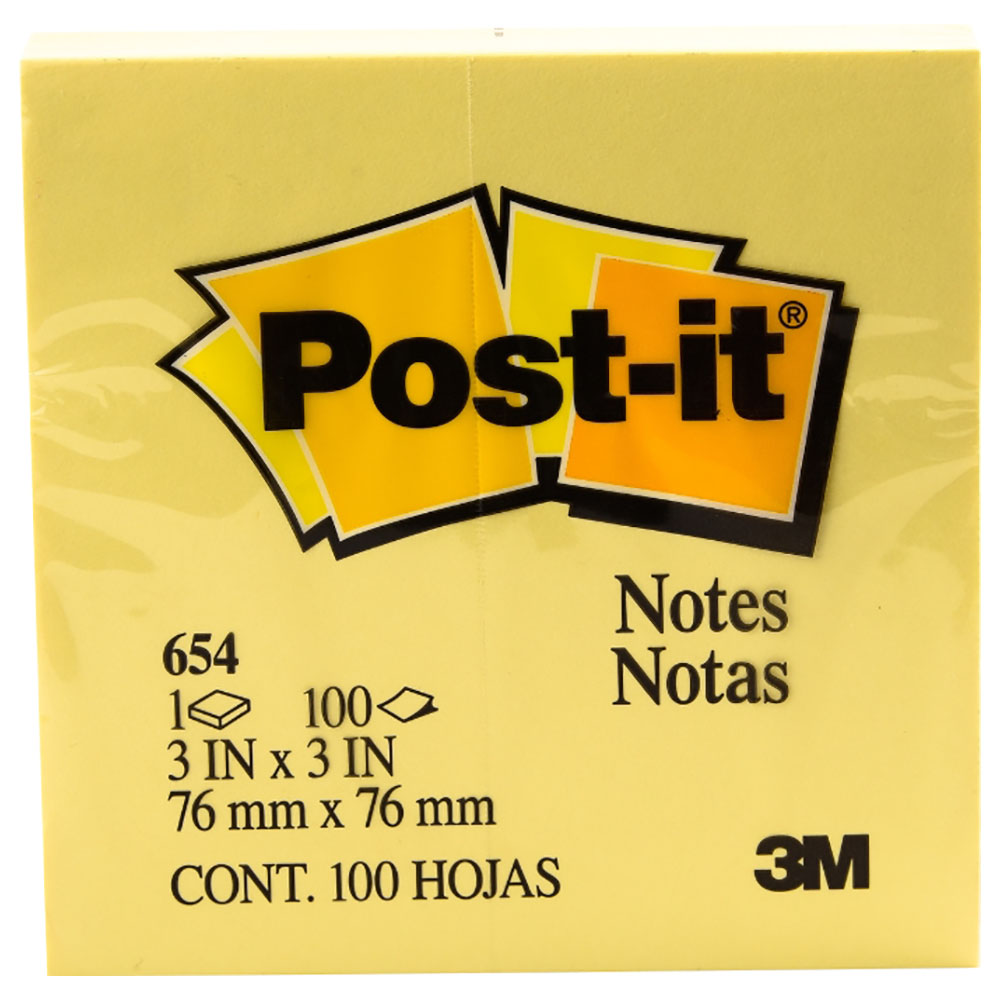 Sticky Note Tm Buy 3M - Post-It Yellow Sticky Notes - 100 Sheets in UAE | Mumzworld