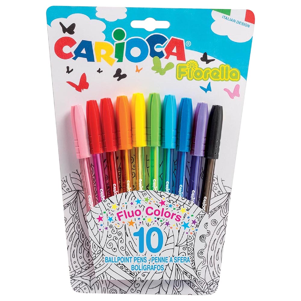 Carioca - Fiorella Blister Ballpoint Pen - 10pcs