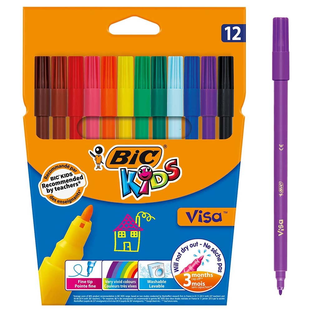 Ubuy Bic Xxl Pens Bic Magic Felt Pens Buy Bic Kids Visa Felt Tip
