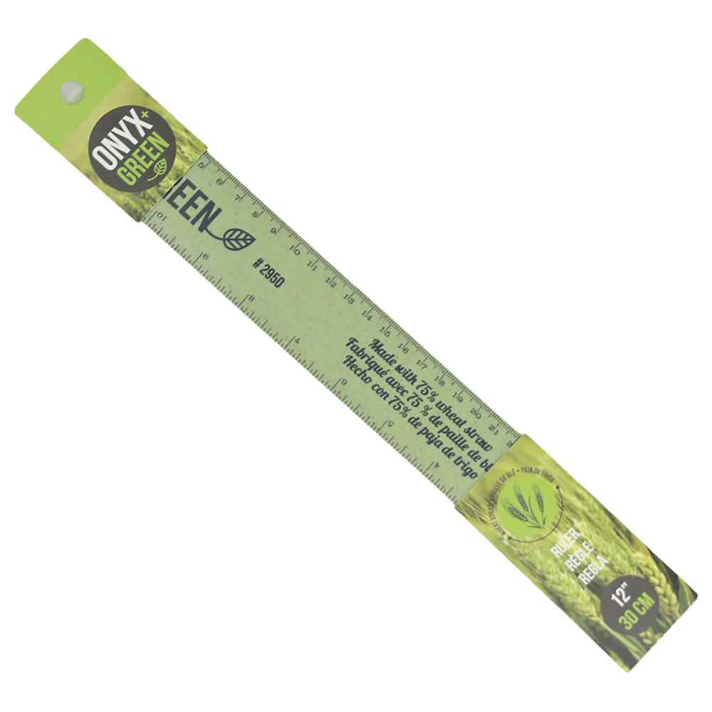 Greeen Ruler Buy Onyx & Green - Wheat Straw Ruler 30cm in UAE | Mumzworld