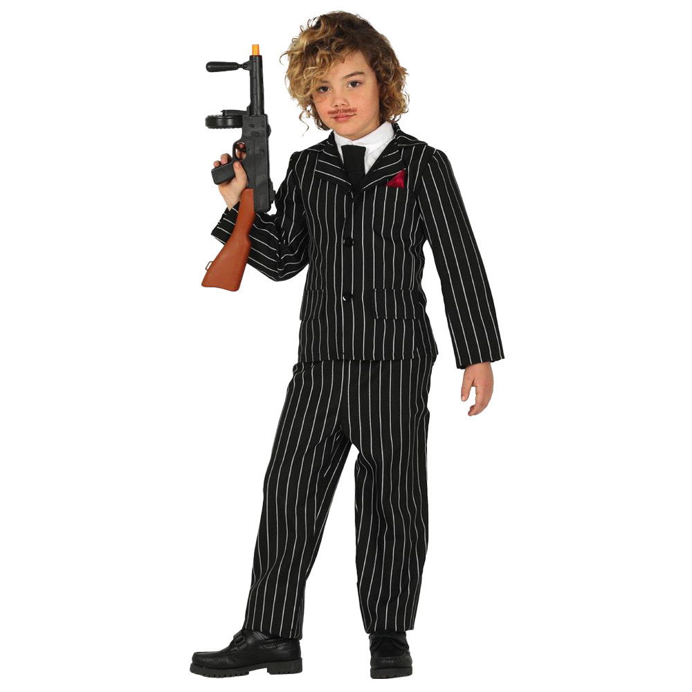 Fiestas Guirca Child Gangster Costume Black 56 Years