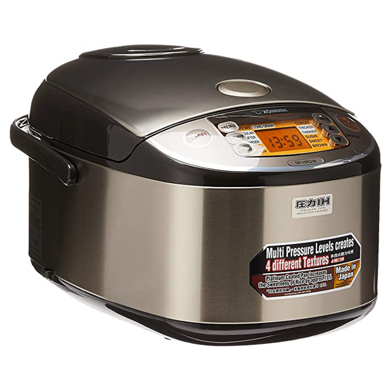 Zojirushi Pressure Induction Heating Rice Cooker & Warmer, 10 Cup, Stainless Bla