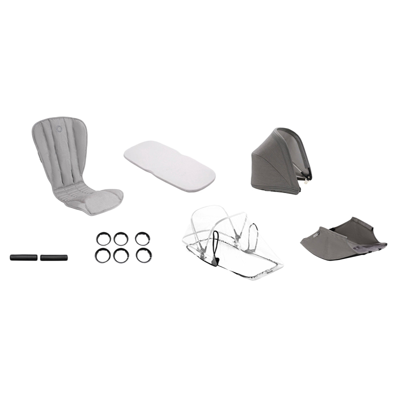Bugaboo Bee 5 Style Stroller Set Complete Light Grey Buy at Best Price from Mumzworld