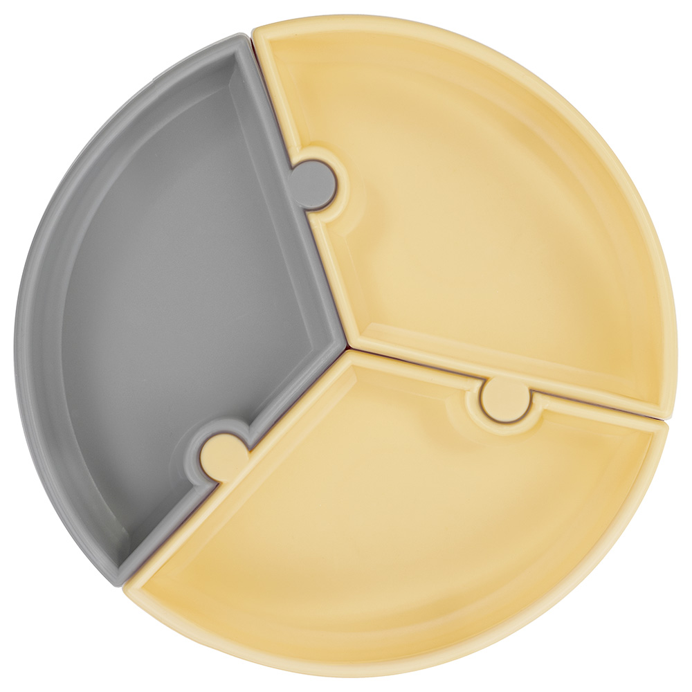 Puzzle Plate - Grey/Yellow Puzzle Plate - Grey/Yellow