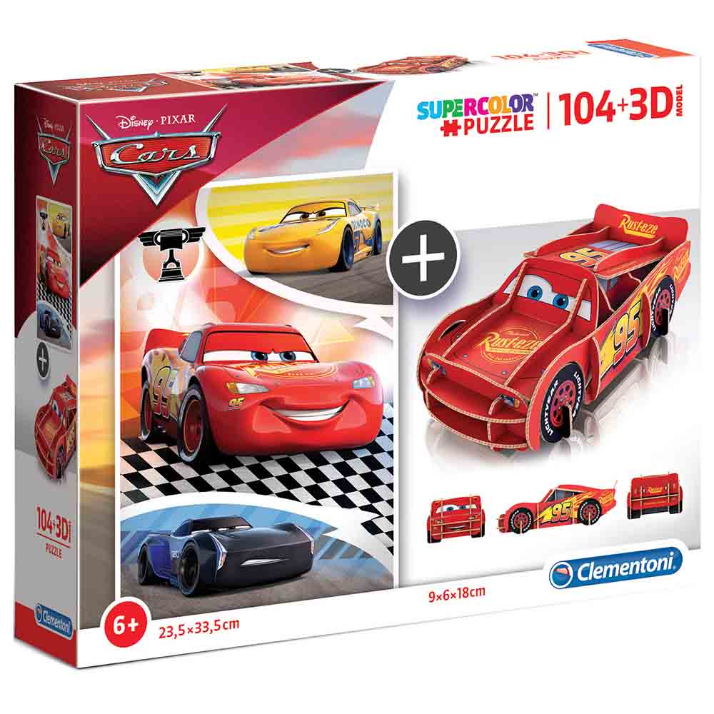 Buy Clementoni - Disney Pixar Cars 3D Puzzle - 104pcs in UAE | Mumzworld