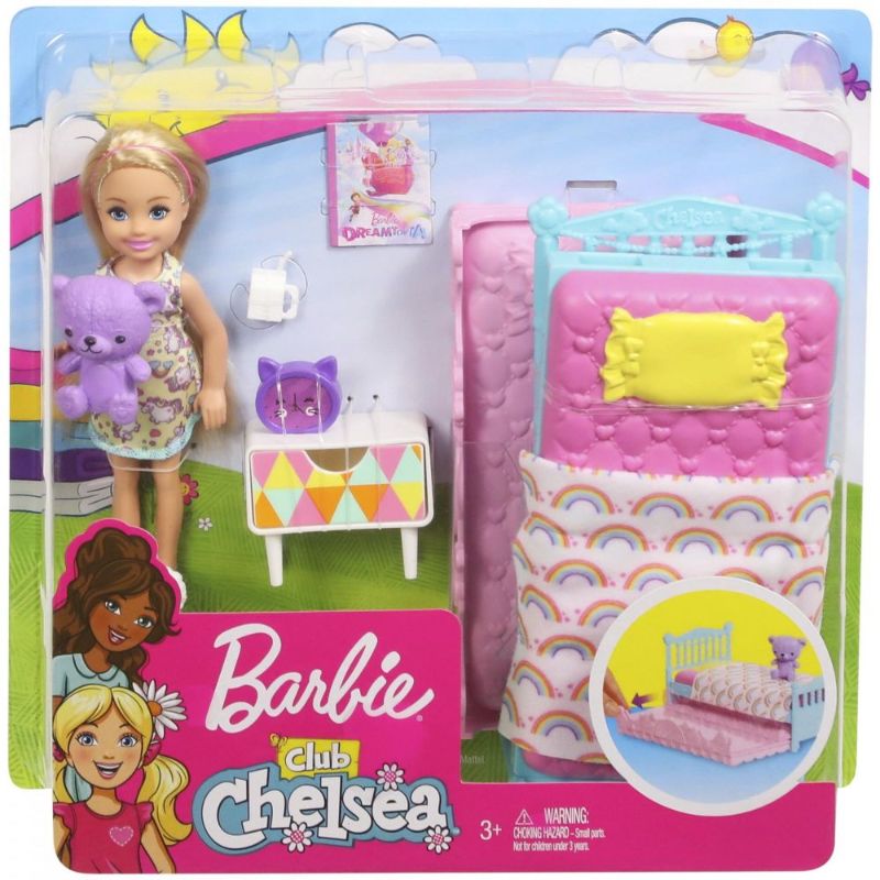 Buy Barbie Family Chelsea Pet Bed Room Accessory in KSA