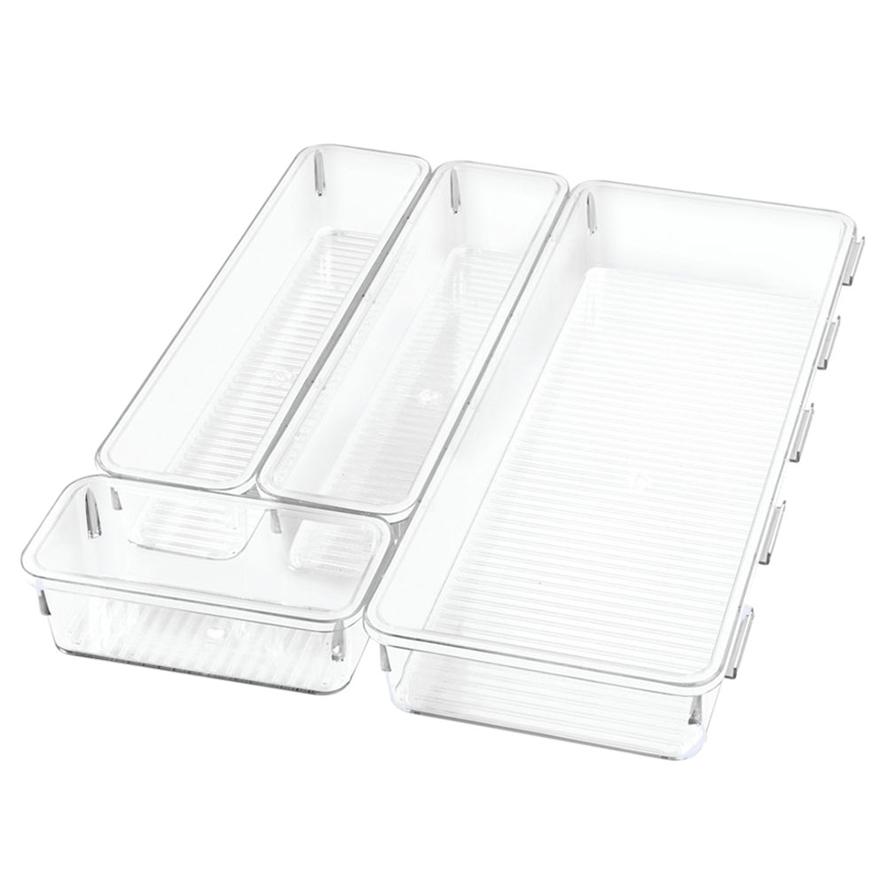 InterDesign Linus Interlocking Drawer Organizers Set of 4