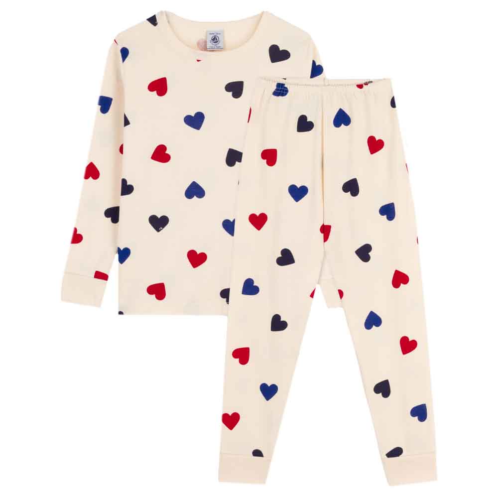 Petit Bateau 2pcSet Children's Cotton Pyjamas White