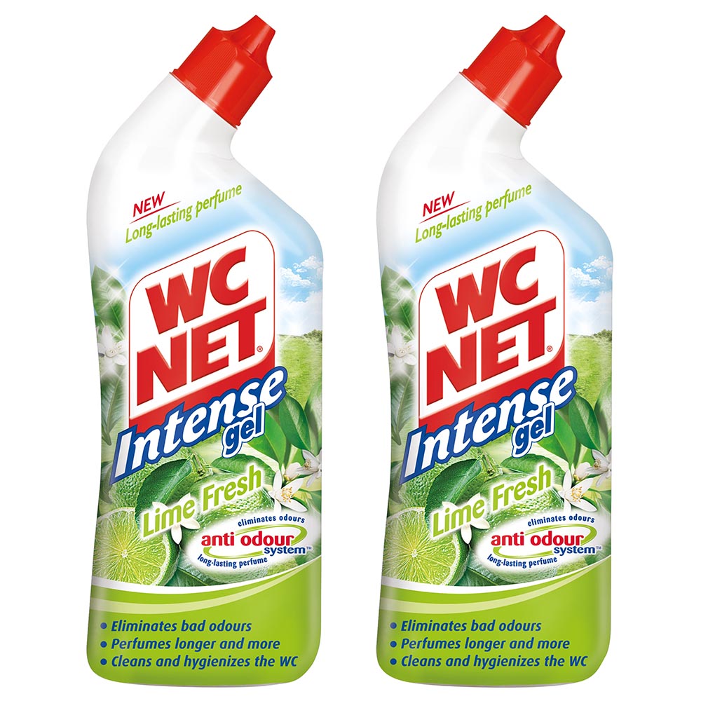 Wc Net - Toilet Cleaner Gel 750ml Pack Of 2 - Lime Fresh