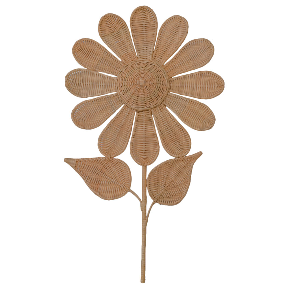 Natura Daisy Rattan Boho Style Wall Decor Beige