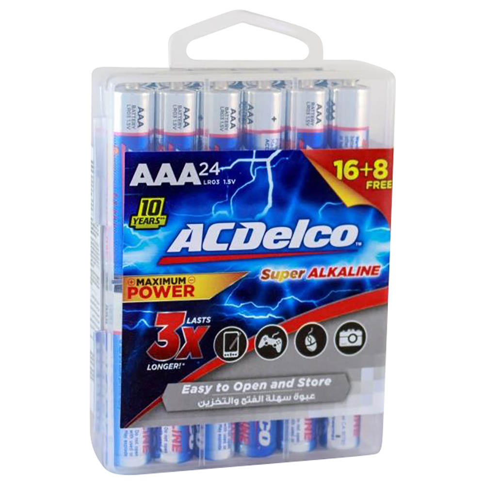 AC Delco - Alkaline Blister Card AAA Battery Pack Of 24