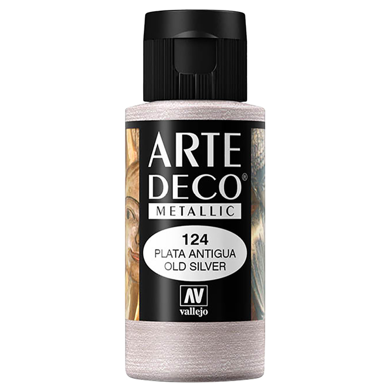 Vallejo Art Deco Paint 124 60ml Old Silver