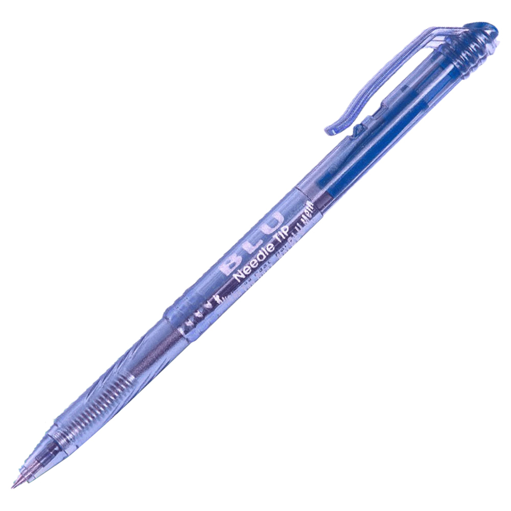 Signature Matte Blu Retractable Ball Point Pen Blue
