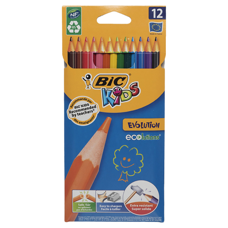 BIC Kids Coloring Pencils Multi Lead - 12 / Pack 