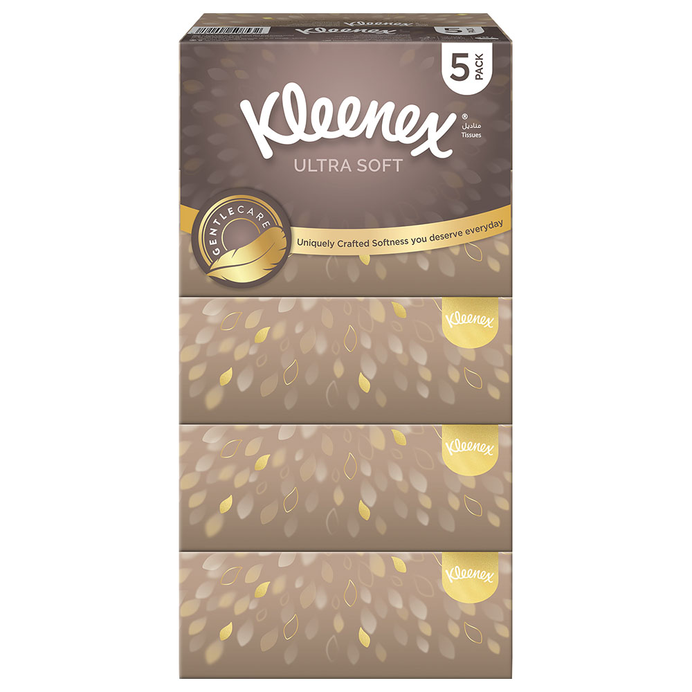 Kleenex Pack of 5 Ultra Soft Premium Facial Tissues | Buy at Best Price