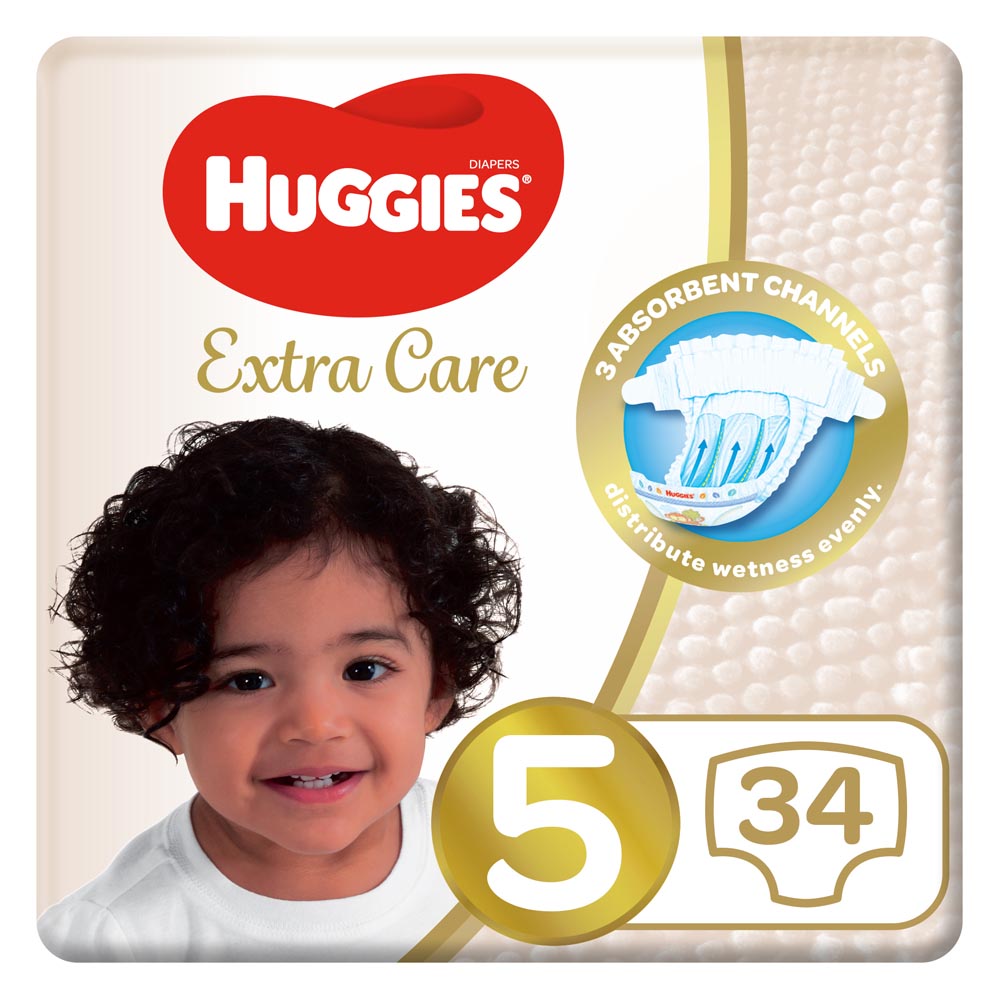 Huggies Extra Care Diapers Size 5 Value Pack 1222 kg, 34 Pcs Buy at