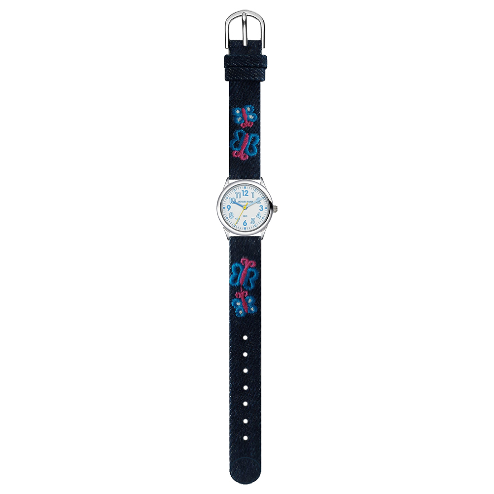 Jacques Farel Kids - Butterfly Embroidery Watch HCC04A