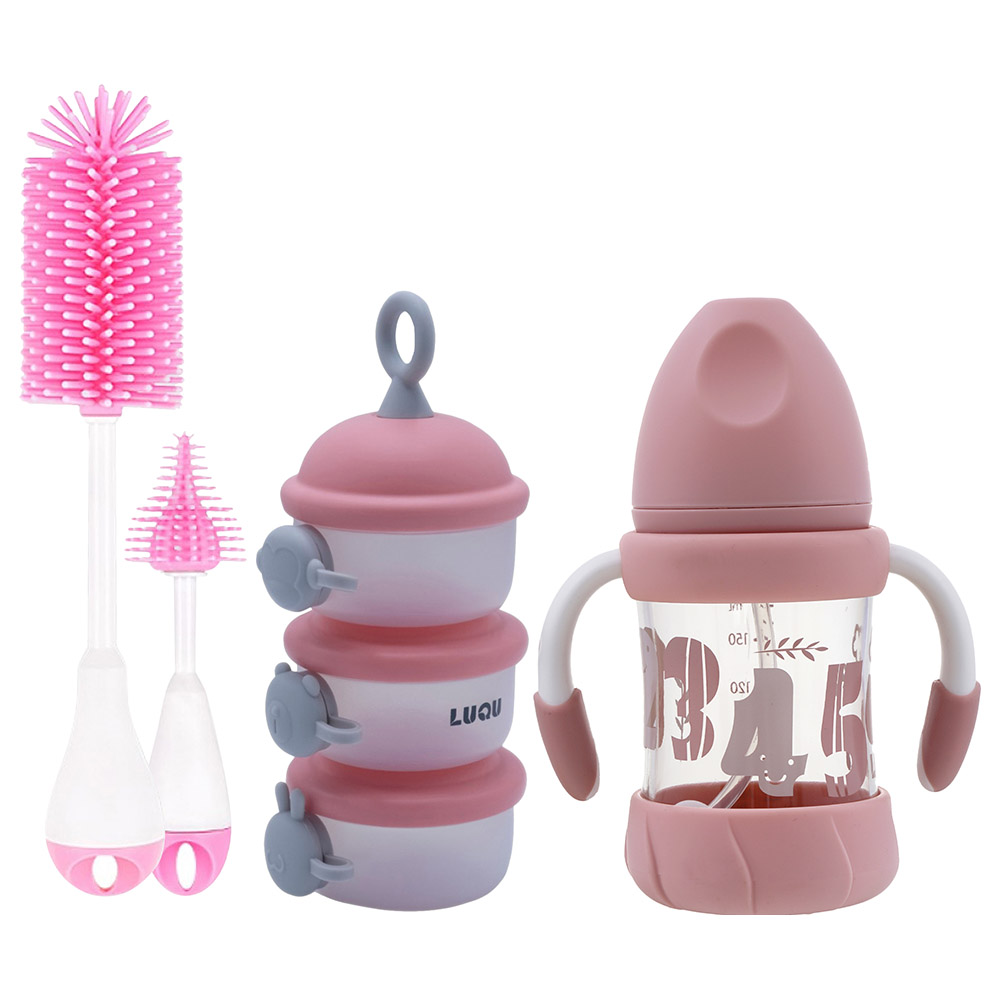 buy-luqu-anti-colic-baby-bottle-feeding-gift-set-180ml-pink-in