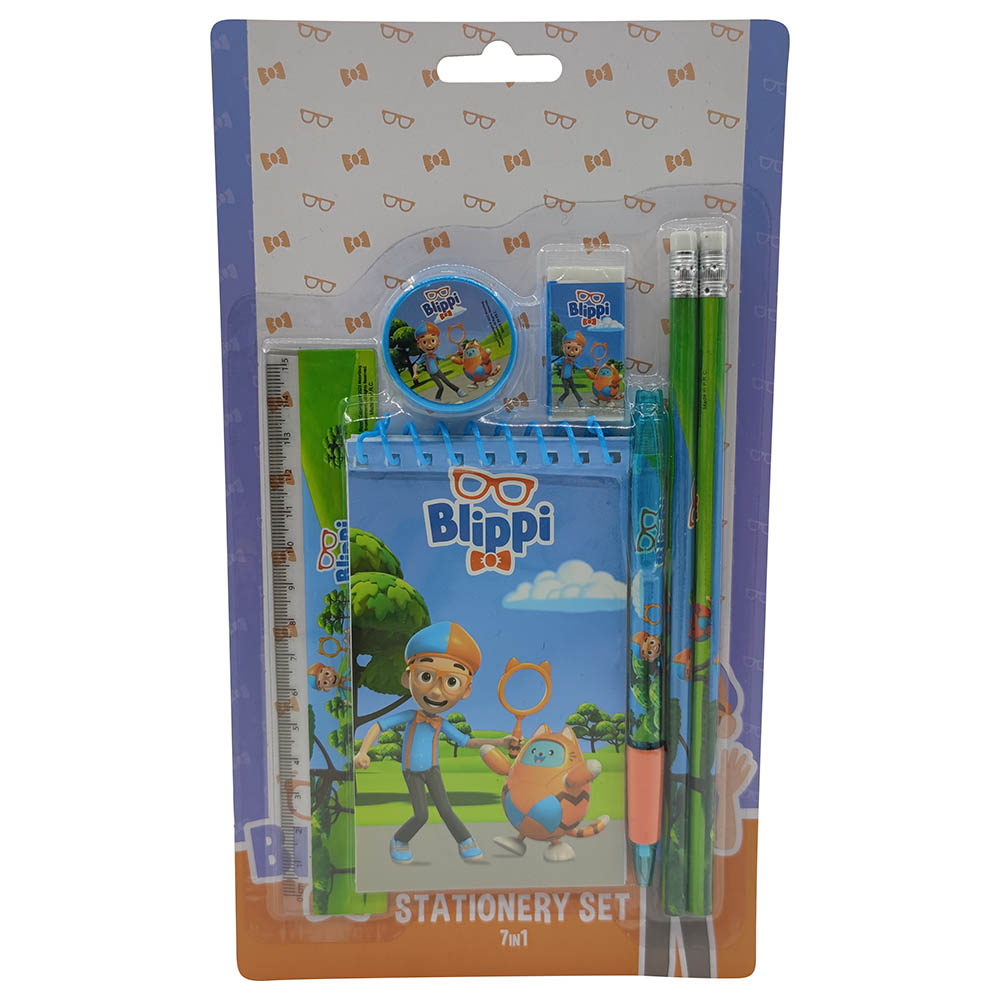 Buy Blippi - Stationery Set - 7Pcs in UAE | Mumzworld