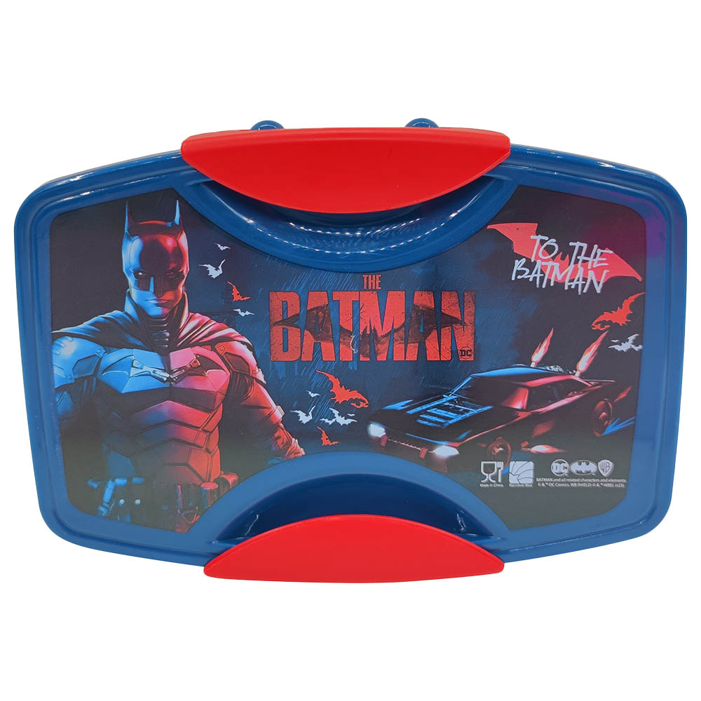 Batman Pp Lunch Box W/ Fork & Spoon