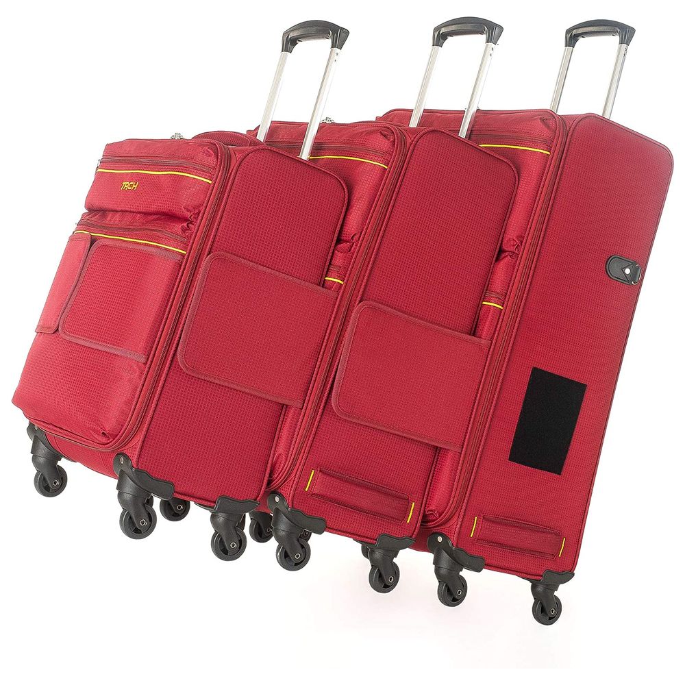 TACH Luggage V3 Soft Connectable Luggage 3pcSet Wine Red