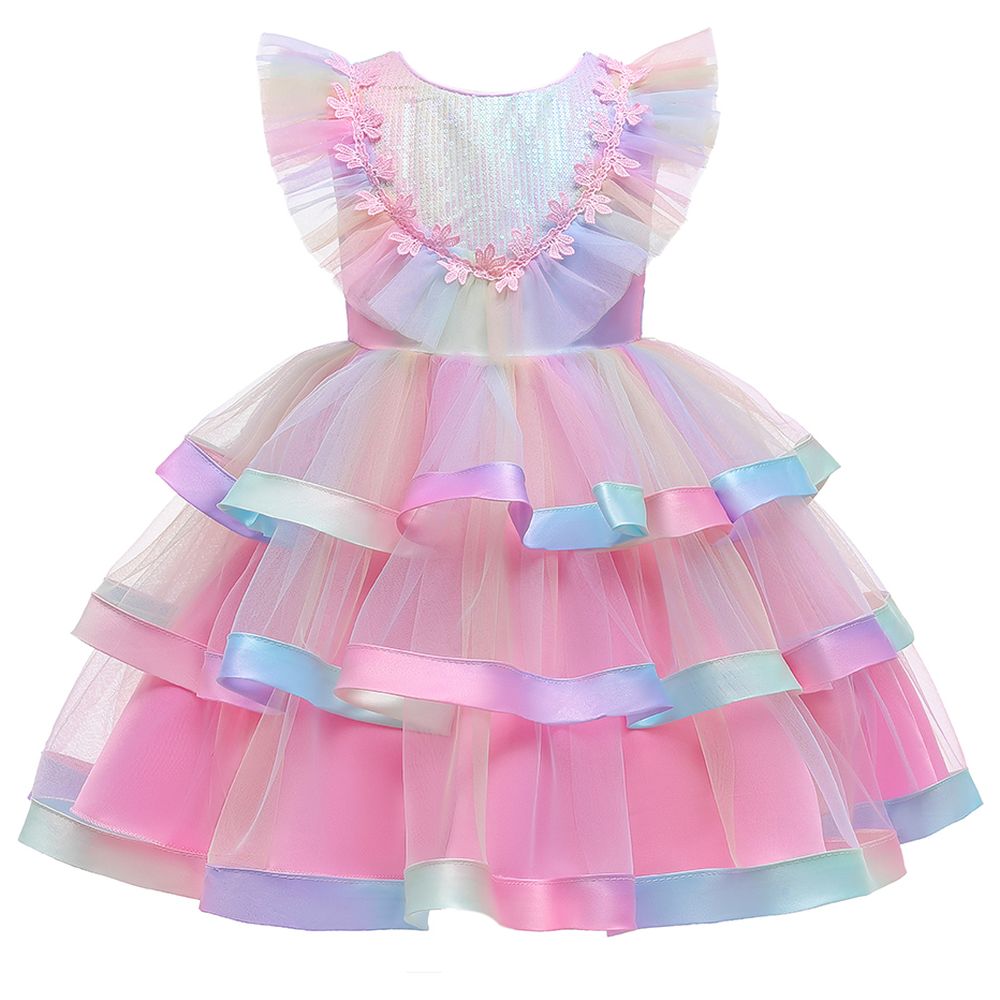 Rainbow on sale net dress