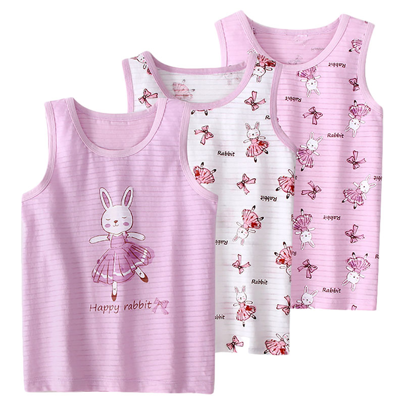 Buy Sugar Rush - Happy Rabbit Printed Vests Pack Of 3 in UAE | Mumzworld