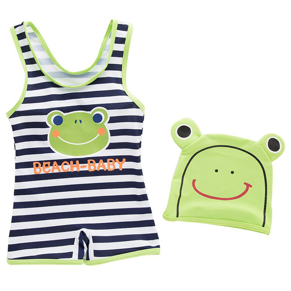 Super Cute FrogThemed 1pc Wetsuit + Swimcap
