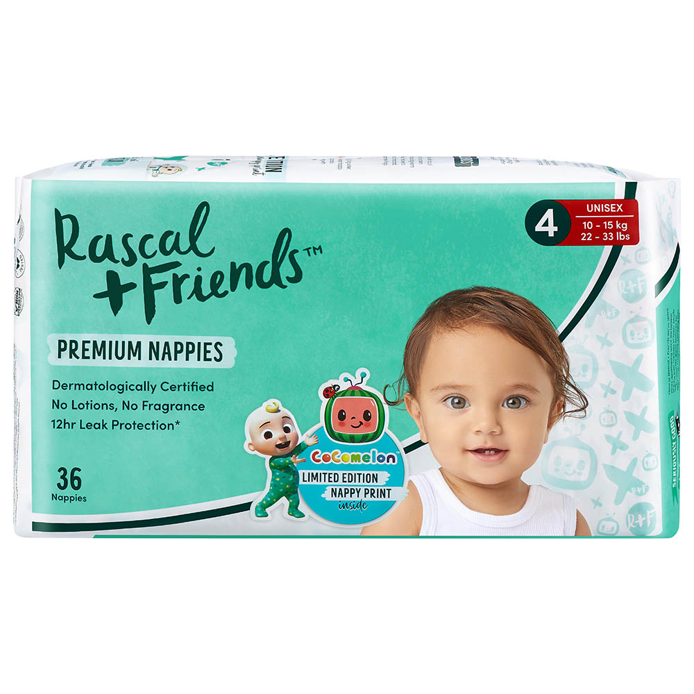 Rascal + Friends Nappies 1015 Kg Size 4 36pcs