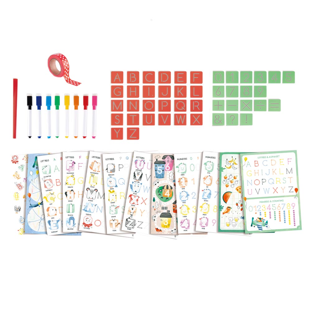 Hape Letters And Numbers Tracing Arts & Craft Set 66pcs