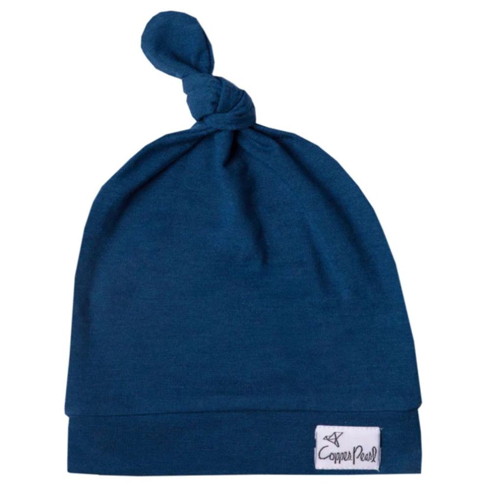 Copper Pearl Top Knot Hat River