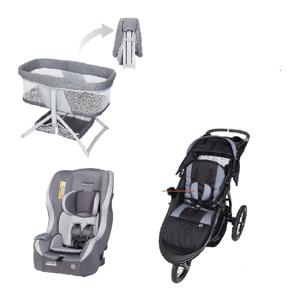 Babytrend 2 In 1 Rocking Bassinet w 3 In 1 Convertible Car Seat