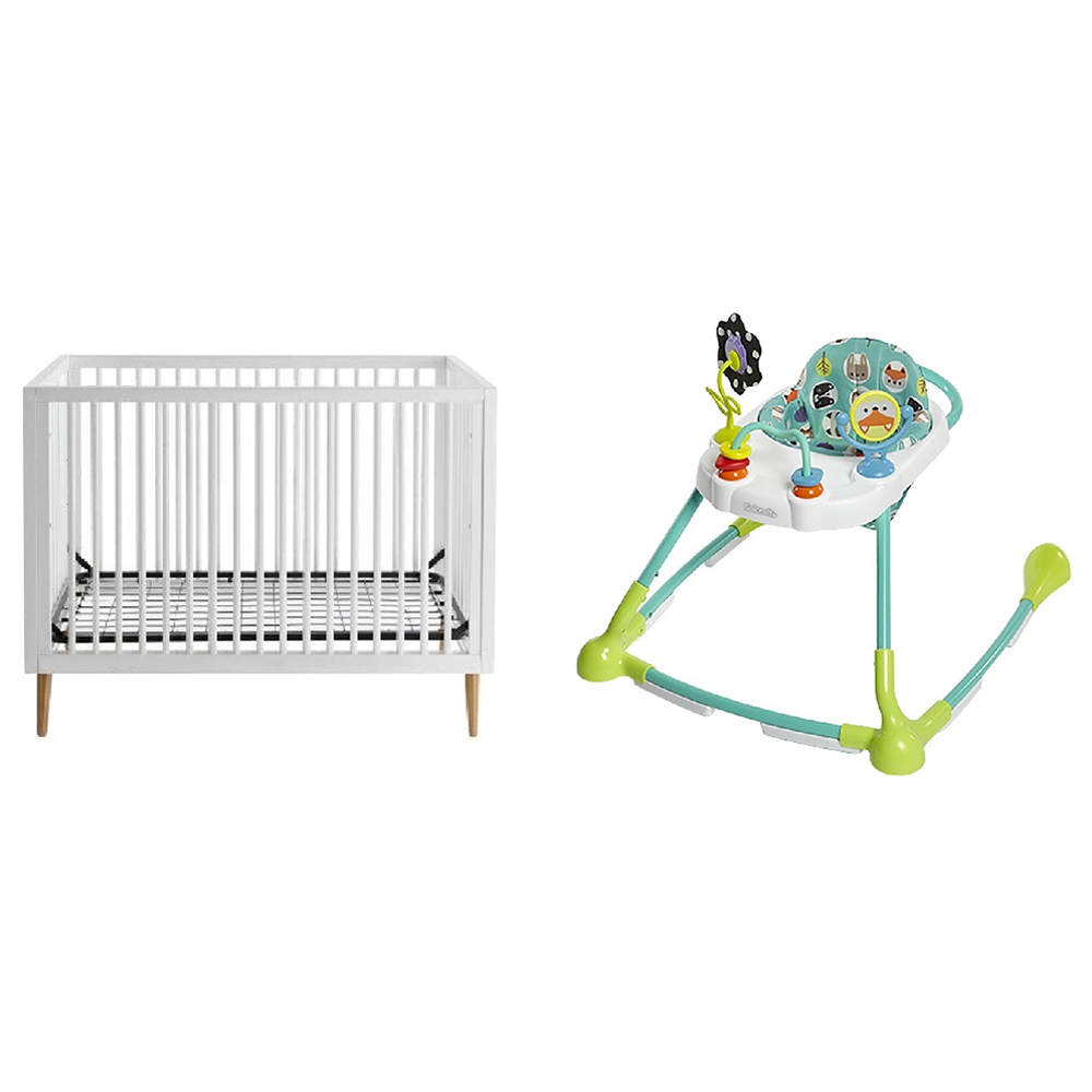 Kolcraft 3 In 1 Convertible Crib w Tiny Step Walker