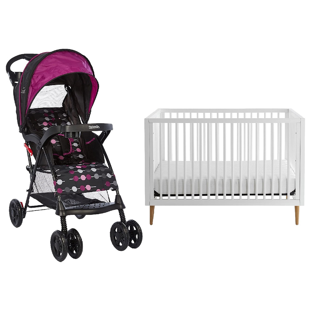 Kolcraft Cloud Sport Stroller w 3 In 1 Convertible Crib