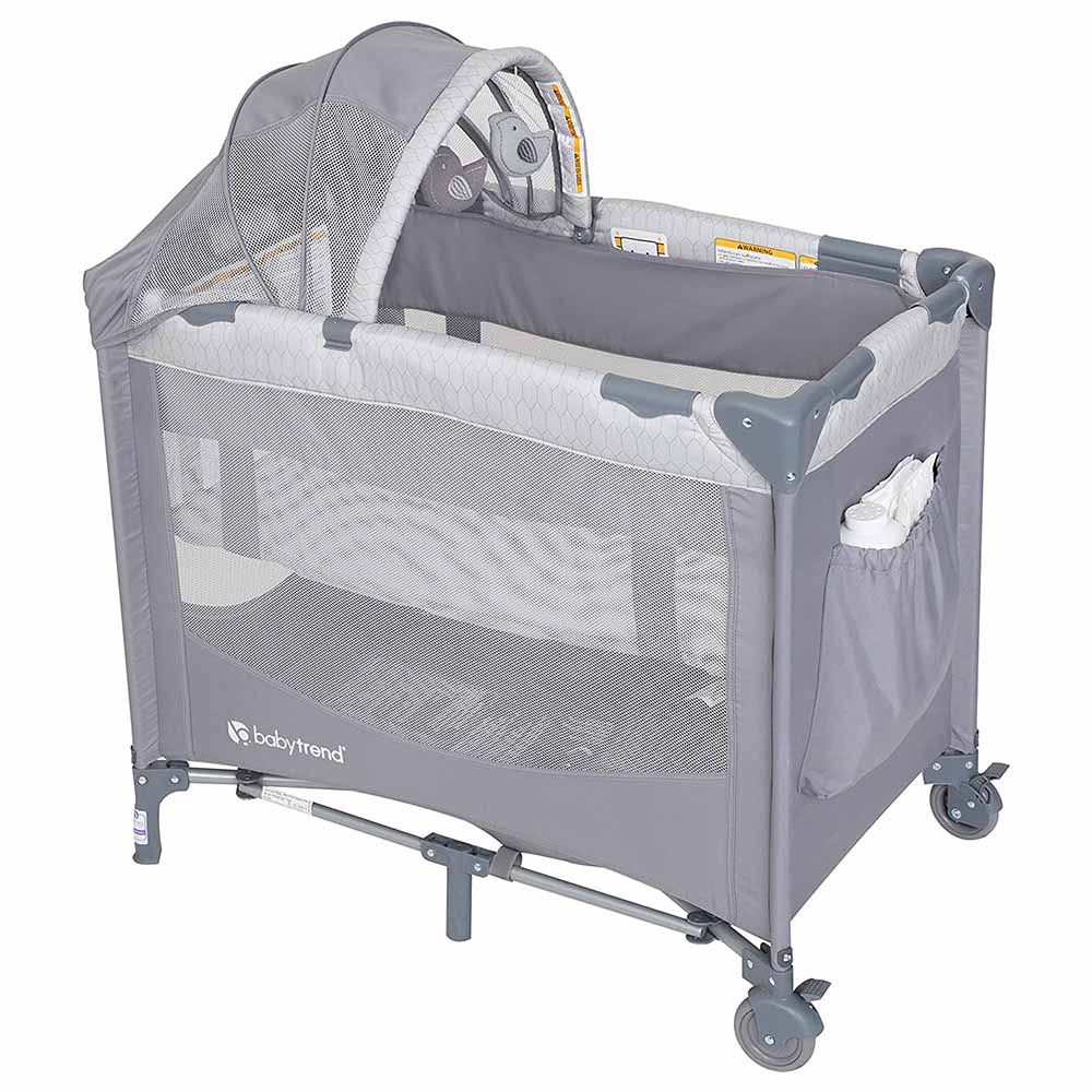 Babytrend Mini Nursery Center Playard Grey