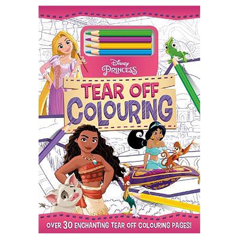 Disney princess tear off colouring
