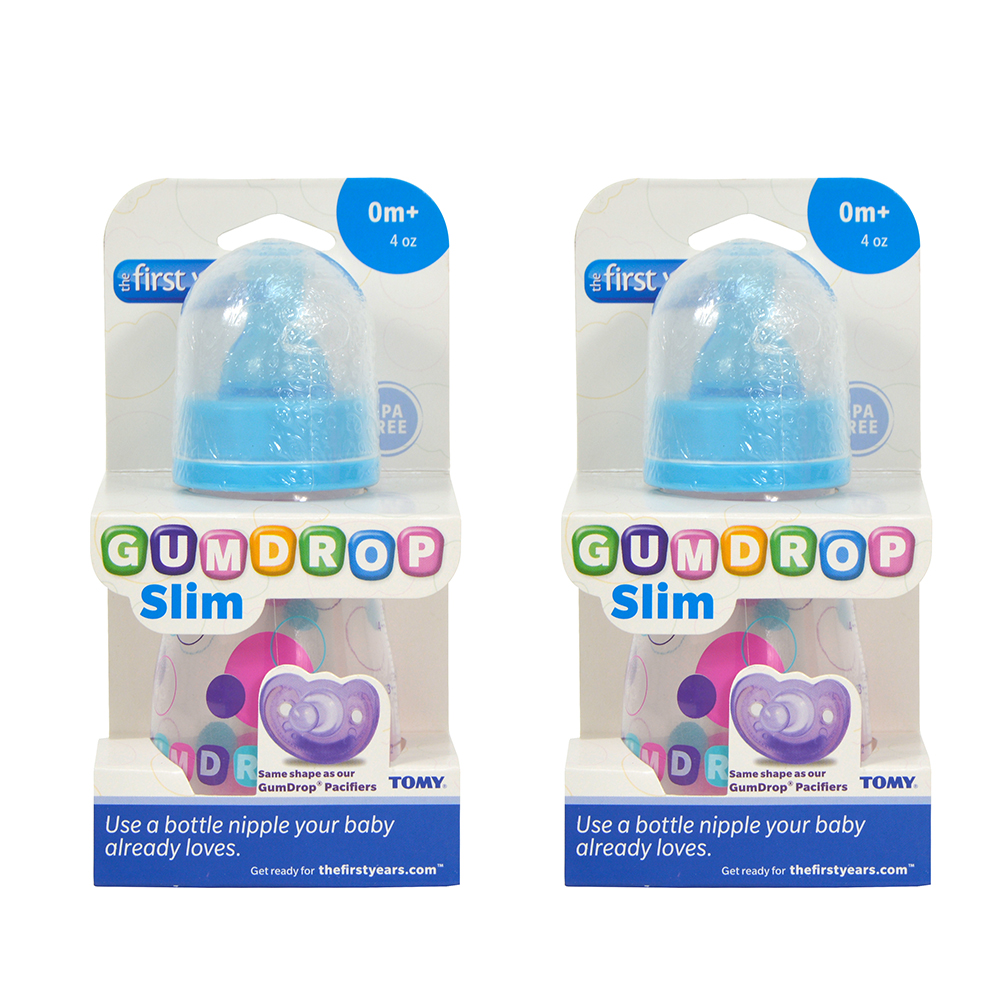 Buy The First Years Gumdrop Slim Neck 4oz Bottle Bundle of