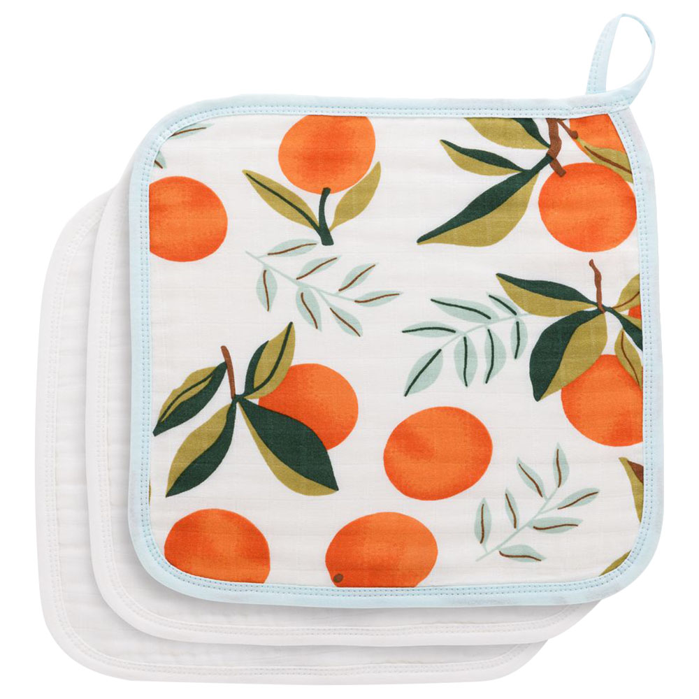 Anvi Baby Face Cloth Pack of 3 Orange Orchard